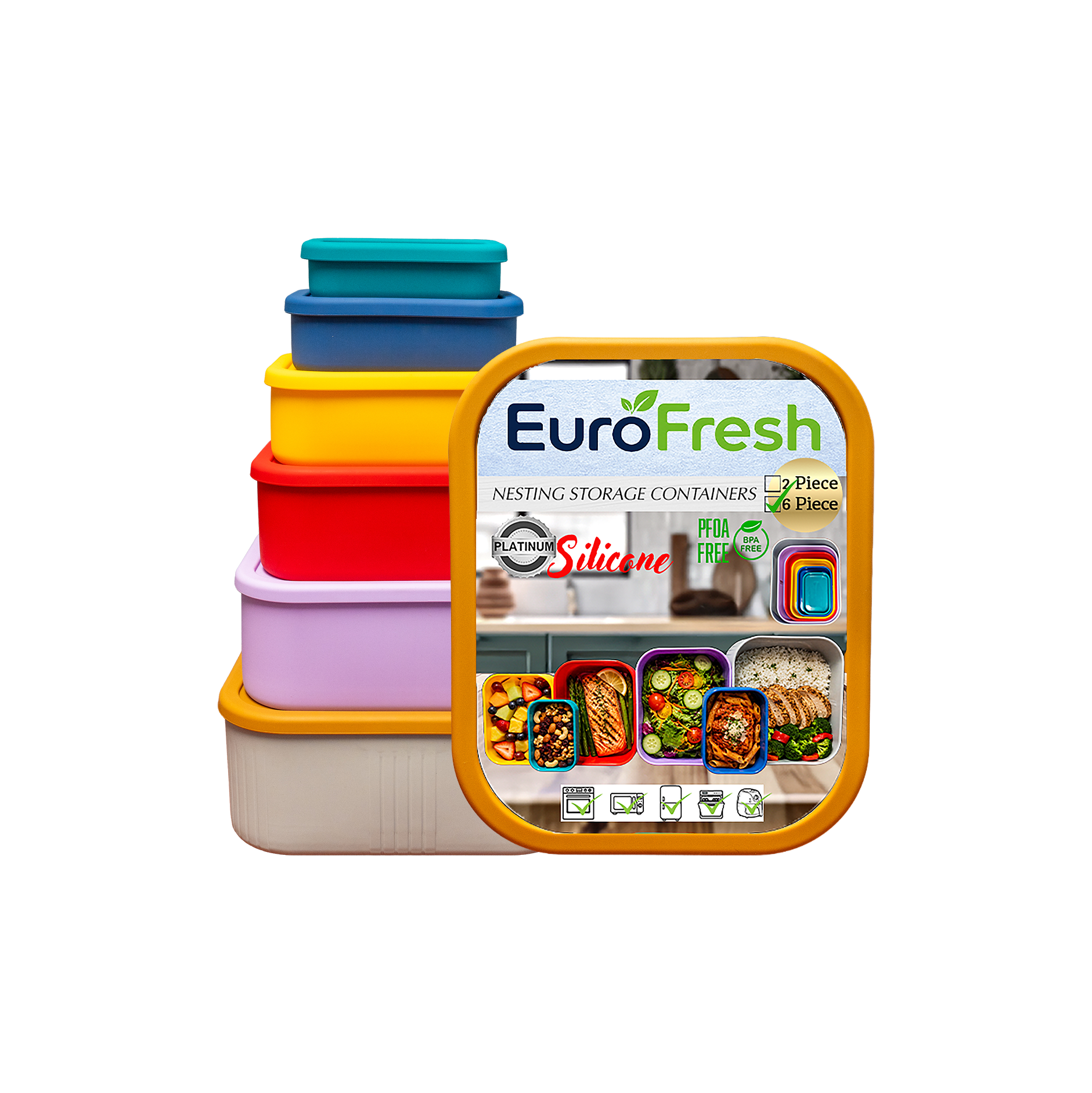 EuroFresh Rectangle 6 Piece Set